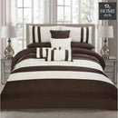 10 Pc's Pleats striped Duvet Set