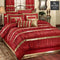 12 Piece Red & Gold Ruffled & Embellished luxury Bridal set