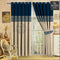 2 Pc's Luxury Velvet Embroidered Curtains Double Shaded With 2 Belts 46