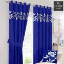 2 Pc's Luxury Velvet Embroidered Curtains With 2 Belts 33