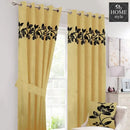 2 Pc's Luxury Velvet Embroidered Curtains With 2 Belts 35
