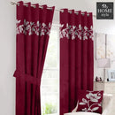 2 Pc's Luxury Velvet Embroidered Curtains With 2 Belts 36
