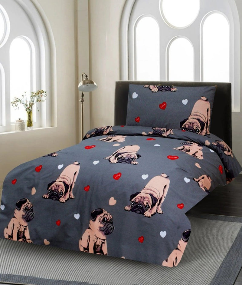 2 Pcs Printed Bed Sheet MHS-877