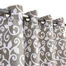 2 Pcs Printed Curtains Pair with Lining - 1151