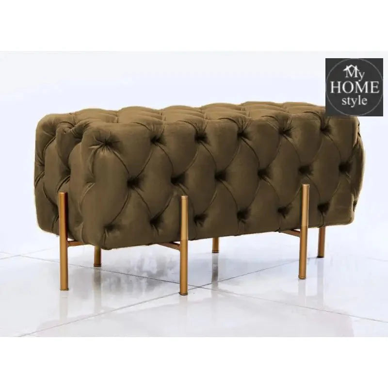 2 Seater Luxury Ottoman Wooden Stool With Steel Stand 725