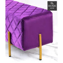 2 Seater Luxury Pleats Stool With Steel Stand -1159