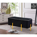 2 Seater Luxury Pleats Stool With Steel Stand -1185