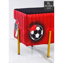 2 Seater Luxury Printed Stool With Steel Stand -1164