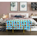 2 Seater Luxury Printed Stool With Steel Stand -1232