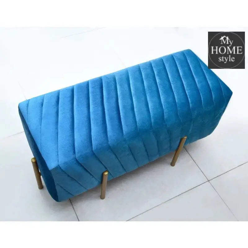 2 Seater Luxury Velvet Steel Stool-923