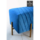 2 Seater Luxury Velvet Steel Stool-923