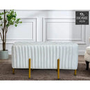 2 Seater Luxury Velvet Stool With Steel Stand -1203