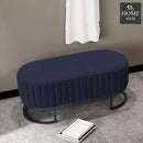 2 Seater Luxury Wooden Stool With Steel Stand 1141