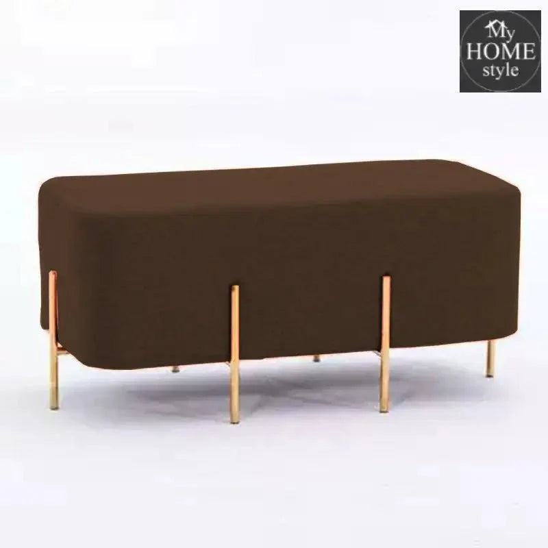 2 Seater Luxury Wooden Stool With Steel Stand-514