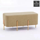 2 Seater Luxury Wooden Stool With Steel Stand-518