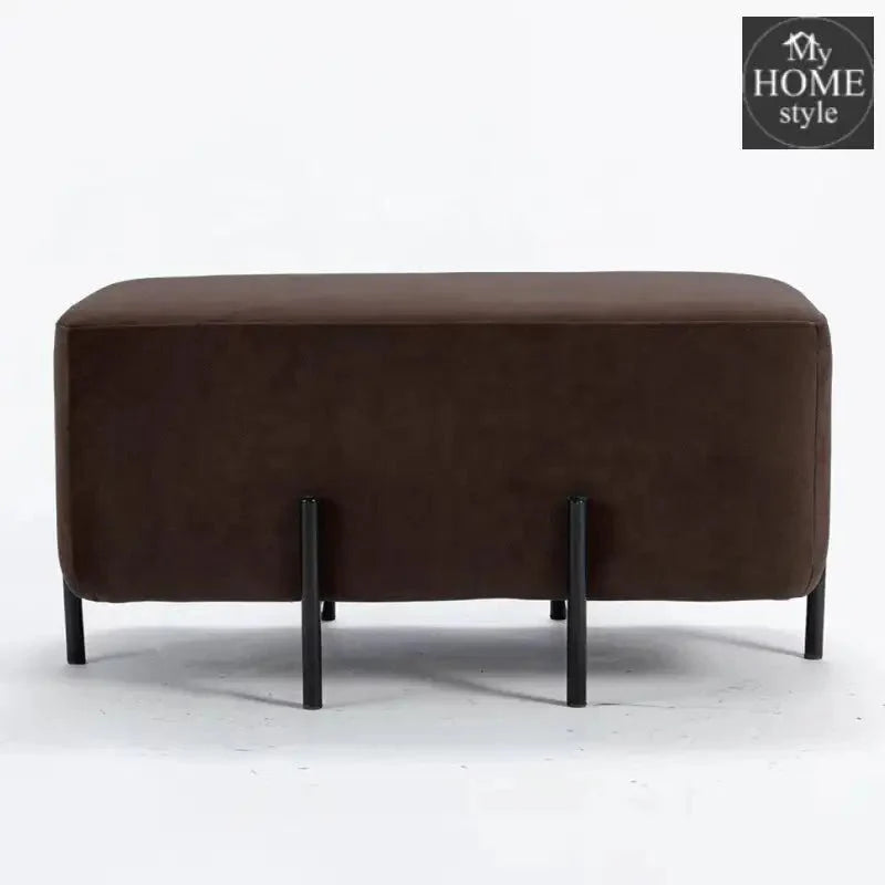 2 Seater Luxury Wooden Stool With Steel Stand-524