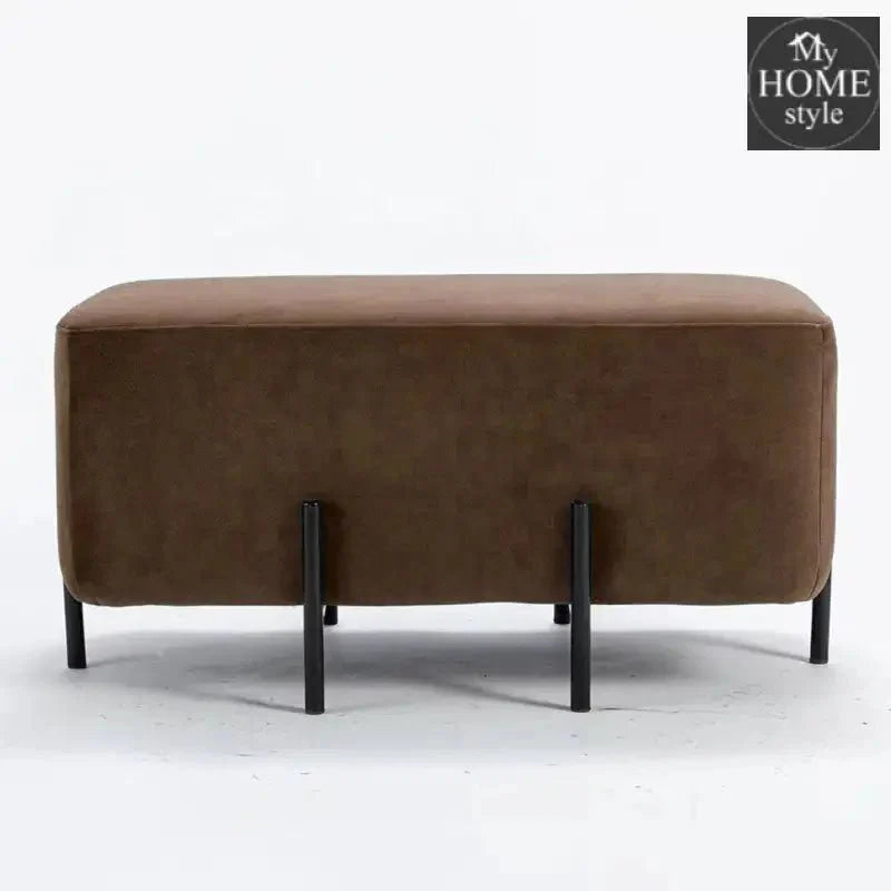 2 Seater Luxury Wooden Stool With Steel Stand-526