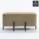 2 Seater Luxury Wooden Stool With Steel Stand-528