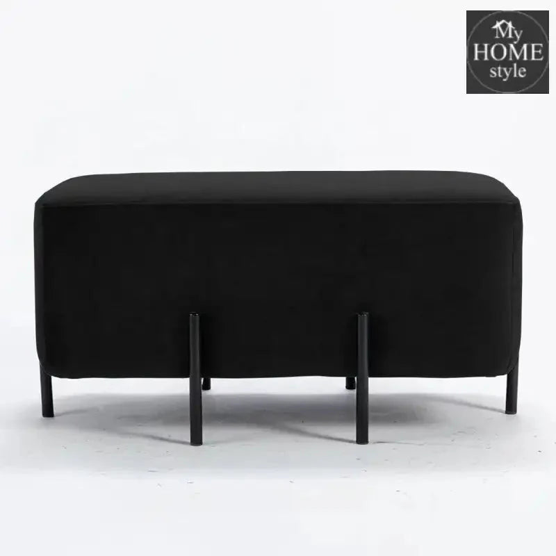 2 Seater Luxury Wooden Stool With Steel Stand-531