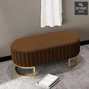 2 Seater Luxury Wooden Stool With Steel Stand 699