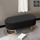 2 Seater Luxury Wooden Stool With Steel Stand 703
