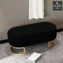 2 Seater Luxury Wooden Stool With Steel Stand 705
