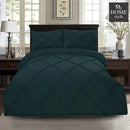 3 Pcs 3 Row Cross Pleated Duvet Set - Zink