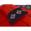 3 Pc's Embroidered Pintuck Duvet Maroon