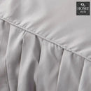 3 PCs Fitted Bed skirt with Pillow cover Light Grey