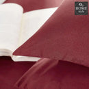 3 PCs Fitted Bed skirt with Pillow cover Red
