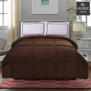 3 Pcs Luxury Baratta Pleated Duvet Set Brown