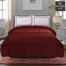 3 Pcs Luxury Baratta Pleated Duvet Set Maroon