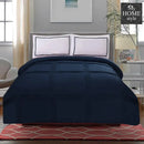 3 Pcs Luxury Baratta Pleated Duvet Set Navy