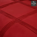 3 Pcs Luxury Baratta Pleated Duvet Set Red