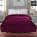 3 Pcs Luxury Baratta Pleated Duvet Set Violet