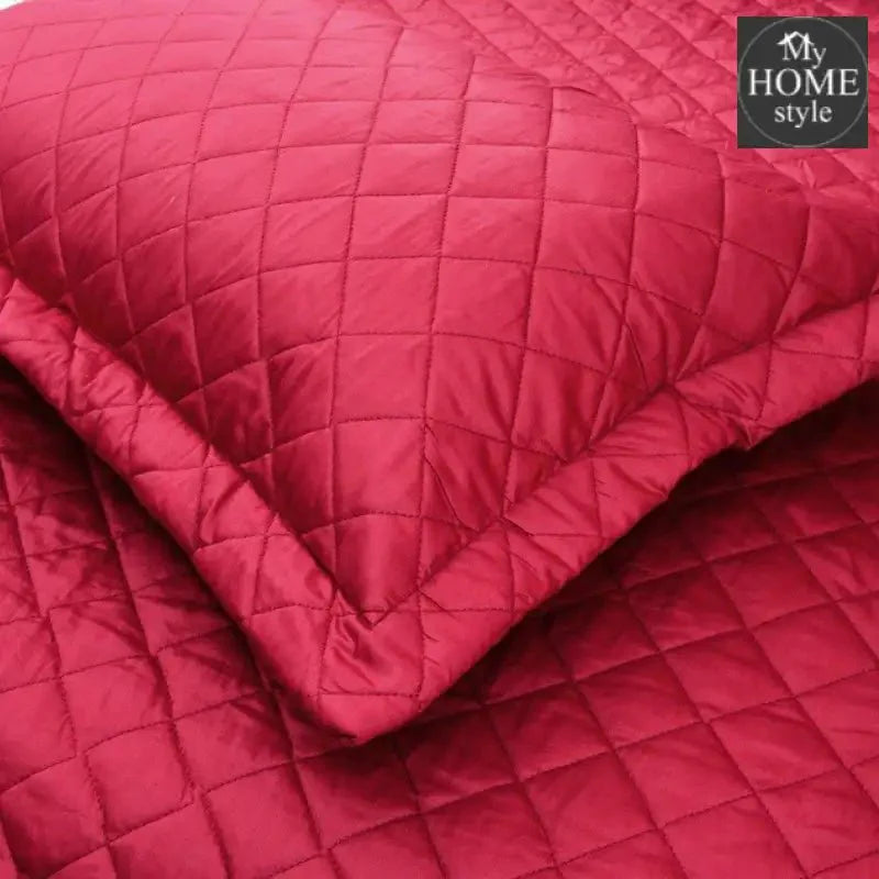 3 Pc's  Luxury Bedspread Maroon