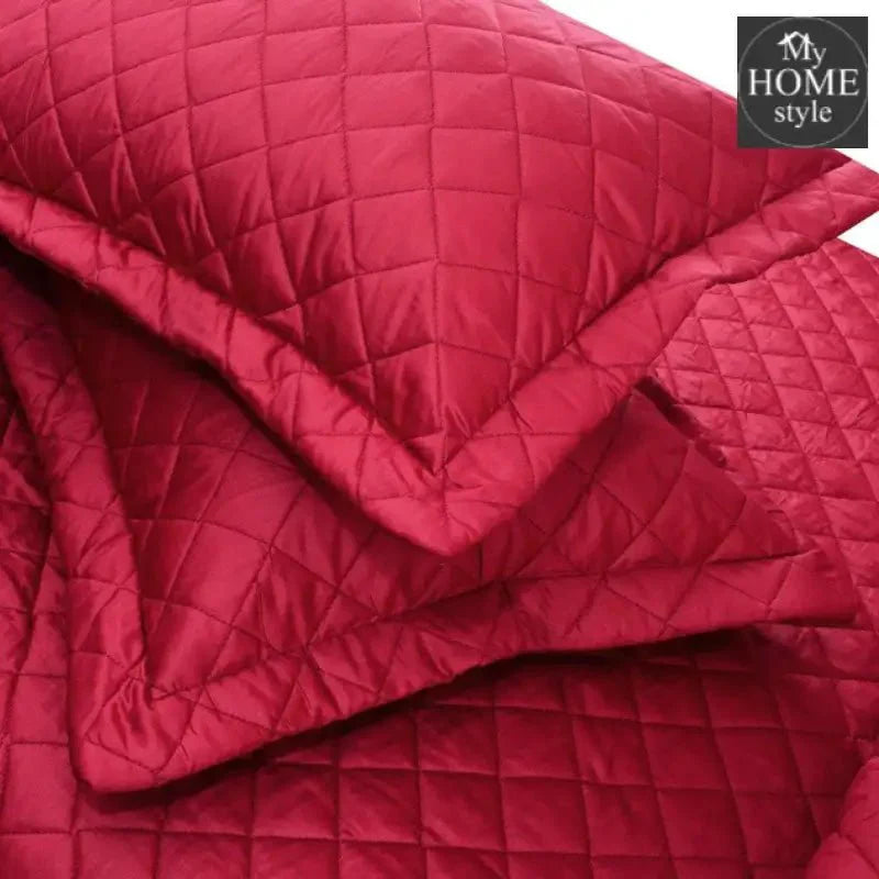 3 Pc's  Luxury Bedspread Maroon