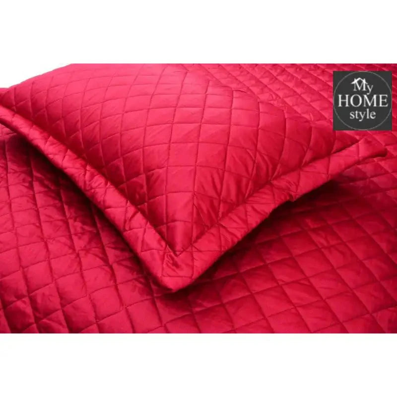 3 Pc's  Luxury Bedspread RED