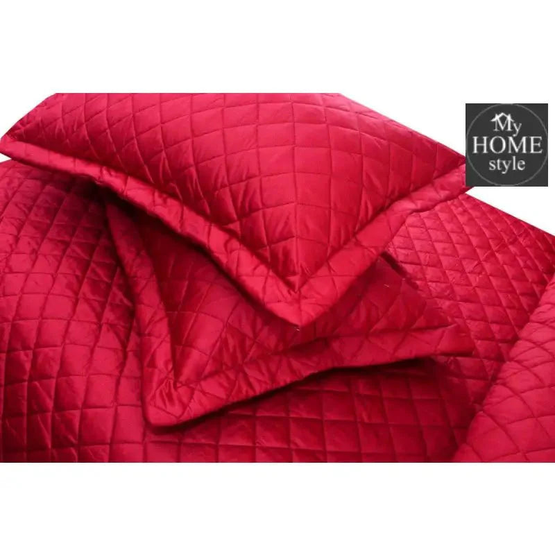 3 Pc's  Luxury Bedspread RED