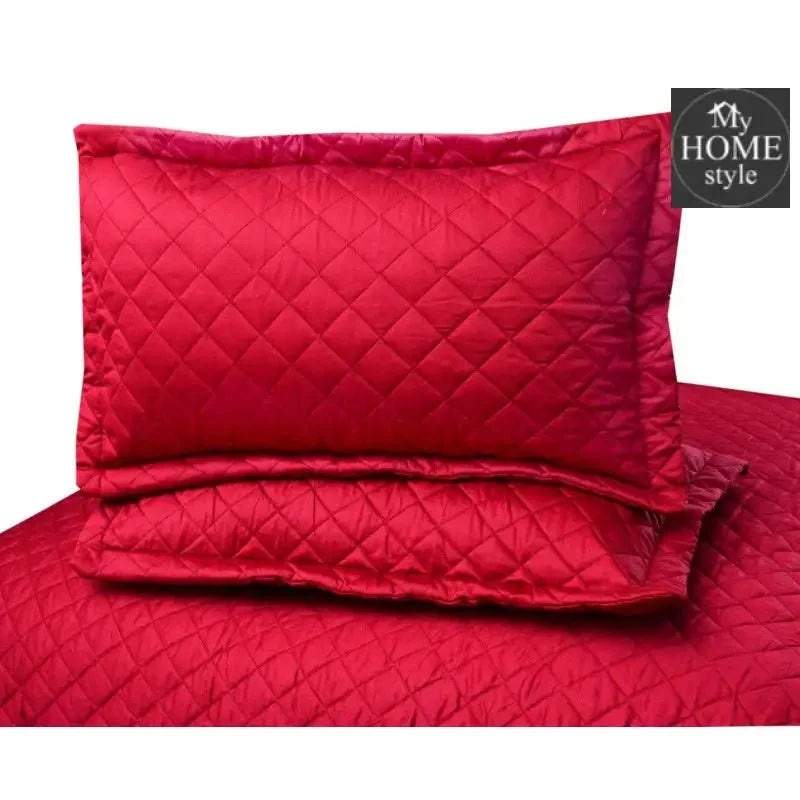 3 Pc's  Luxury Bedspread RED