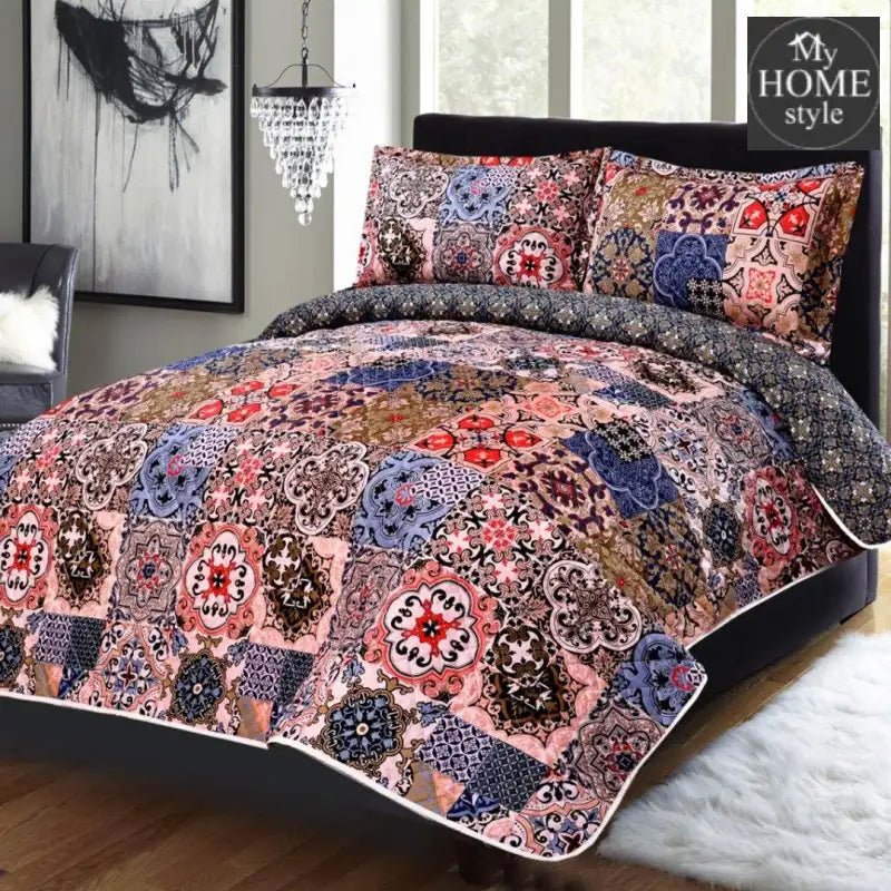 3 Pc's Luxury Printed Bedspread