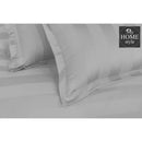 3 Pc's Luxury Satin Stripe Duvet Set Light Grey