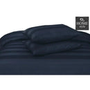 3 Pc's Luxury Satin Stripe Duvet Set Navy