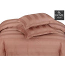 3 Pc's Luxury Satin Stripe Duvet Set Peach
