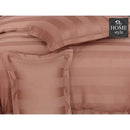 3 Pc's Luxury Satin Stripe Duvet Set Peach