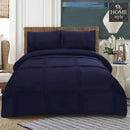 3 Pc's Pleated Duvet Set Navy
