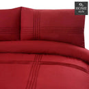 3 Pc's Pleated Duvet Set Red