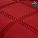 3 Pc's Pleated Duvet Set Red