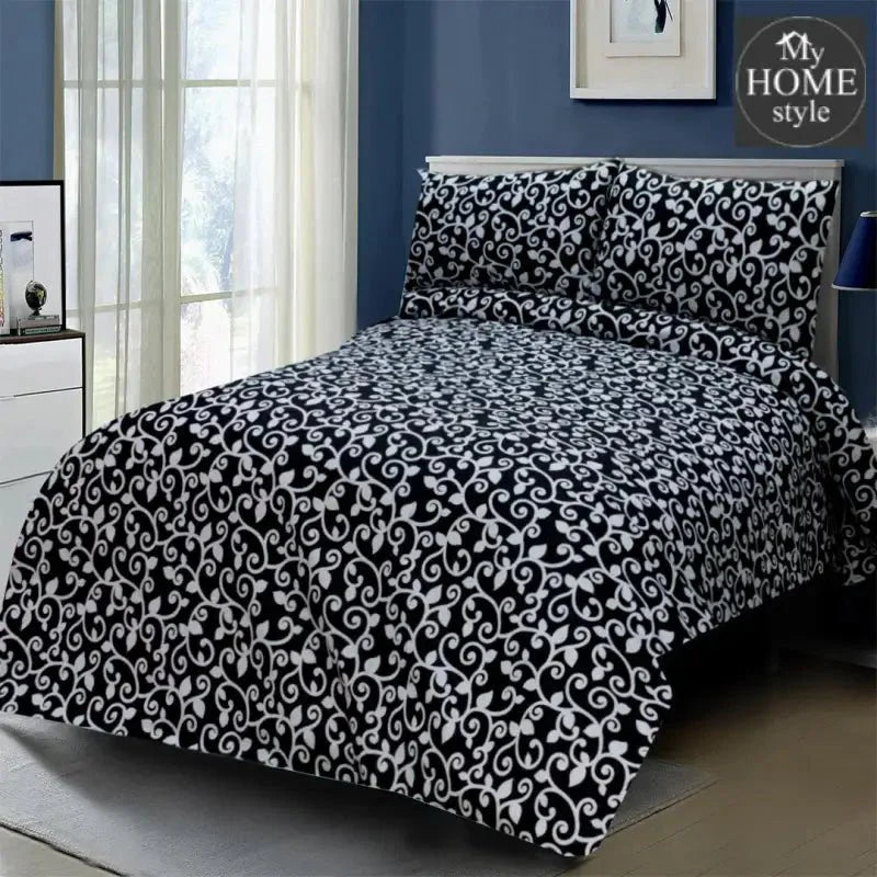 3 PCS PRINTED KING SIZE BED SHEET 807