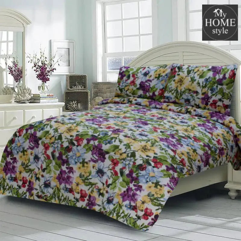 3 PCS PRINTED KING SIZE BED SHEET 808